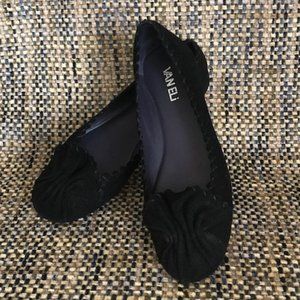 Van Eli Black Suede Flats- New!